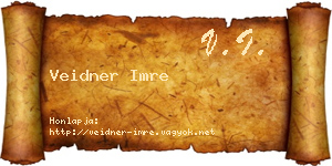 Veidner Imre névjegykártya